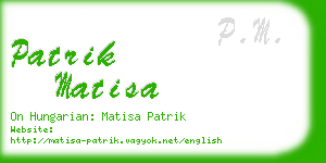 patrik matisa business card